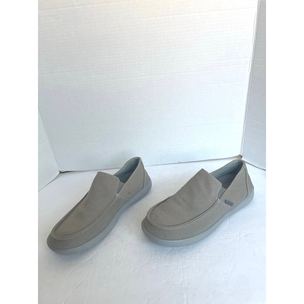 NWOT Classic Khaki Men’s Comfort Slip On Canvas Loafer Rubber Sole Shoes Sz 12.5